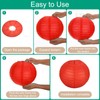 uxcell 3 Pcs Red Round Paper Lanterns 16 Inch Chinese