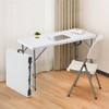BOOSDEN 4 Foot Folding Table, Portable Rectangle Card Table, Indoor