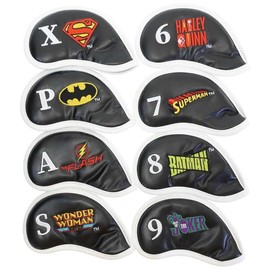 Marushin 4105047000 DC Super Heroes Icon Golf Embroidery Iron Covers Set of 8