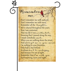 Unittype Cardinal Memorial Garden Flag 12 x 18 Inch Double Sided Memorial Day Garden Flag Cemetery Grave Yard Outdoor Decoration