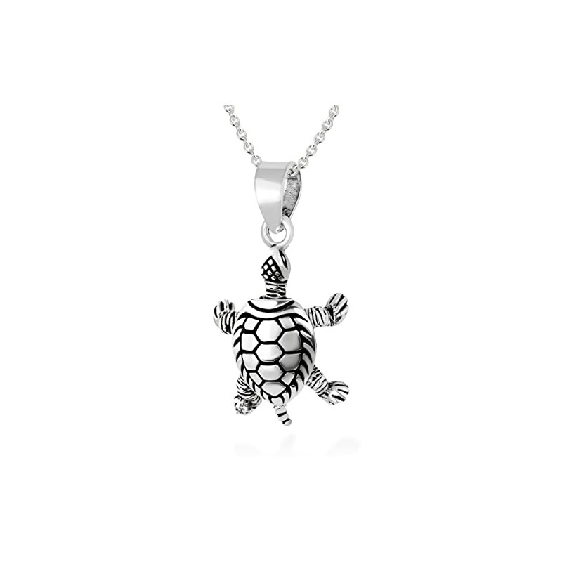 NKlaus Movable Turtle Pendant 925 Sterling Silver, Sterling Silver