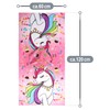 com-four® Bath Poncho with Hood, Beach Towel with Unicorn Motif,