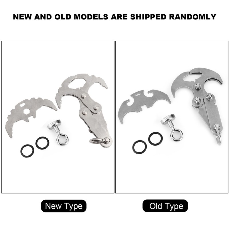 1pc Multifunctional Stainless Steel Grappling Hook Climbing Claw Outdoor Survival