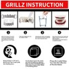 LKV Silver Grillz for Your Teeth 8 Top & 8