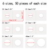 300 Pcs Cardboard Coin Flips, 6 Assorted Sizes 2" x