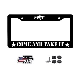 BLVD Come and Take it  Black License Plate Car Frame 2nd Amendment