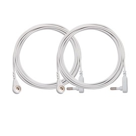 2 Pack Grounding Cords, Replacement Grounding Cable Accessories for Grounding Sheets Grounding Mat, Fits All Popular Brands White（15 Ft）