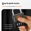 Combination Padlock - Heavy Duty Weatherproof 4 Digit Combination Lock
