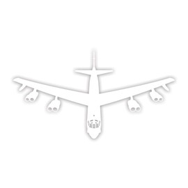 B-52 Stratofortress Sticker Decal Die Cut Self Adhesive Vinyl Many Color and Sizes Made in USA Weatherproof b52 Strategic Bomber - White 24" x 13.22"
