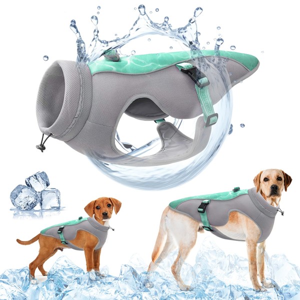 Improved Dog Cooling Vest with Sun Protection, Breathable Mesh Vest