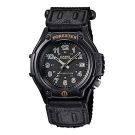 Casio FT500WC-1BV Men's Forester Illuminator LED Light Black Dial Velcro Band Analog Watch