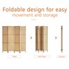 Leesinwing 4 Panels Room Dividers, Hand-Woven Rattan Room Divider and