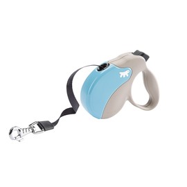 Ferplast Retractable Dog Lead Extendable Dog Leash, AMIGO TAPE MINI, Extending tape, 3 m, max 12 kg, Light blue