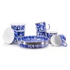 Golden Rabbit Enamelware - 12-piece Dinnerware Gift Set (Cobalt Swirl)