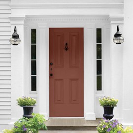 Glidden Total Exterior Paint & Primer All-in-One, Warm Mahogany/Red, Semi-Gloss, 1 Gallon