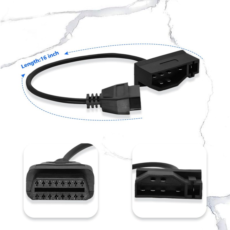 VZG OBD2 Adapter Cable for Ford 7 Pin OBD1 to