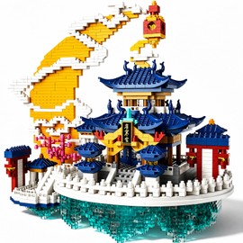 Micro Building Blocks Set for Adults with LED Lights - Moon Palace Kit