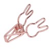 100Pcs Bunny Binder Clips Hollow Out Cute Strong Clamping Durable