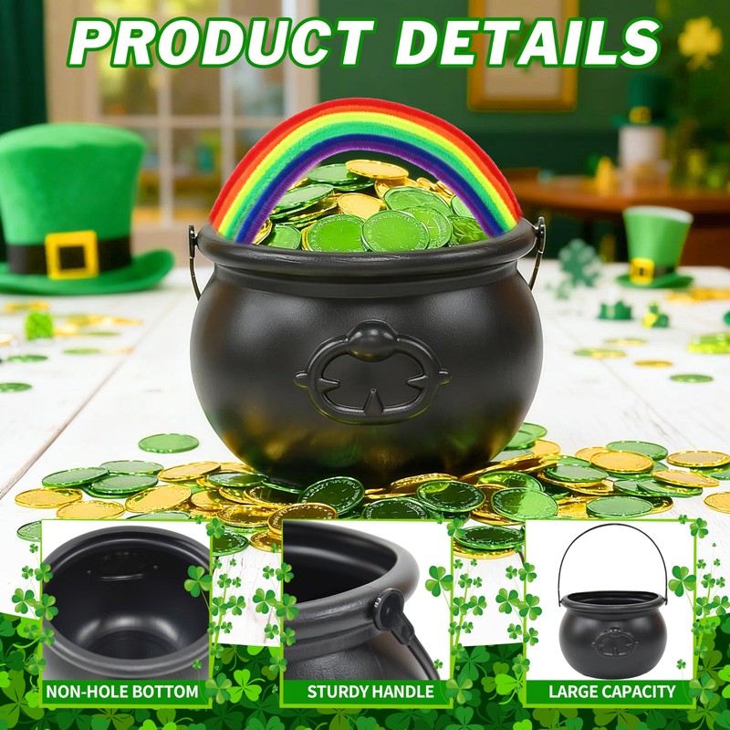Seifar 329 Pcs St. Patrick's Day Cauldron Kettle Set, Shamrock