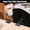 OULIGET Desk Cup Holder Binder Clips Hooks,Disposable Paper Cup Table
