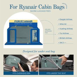 Cabin Bags 40x20x25 Underseat for Ryanair, Carry On Travel Backpack Cabin Size Rucksack Hand Luggage Bag Backpack Casual Daypack School Bag Fit 14 Inch Laptop with Cable Hole