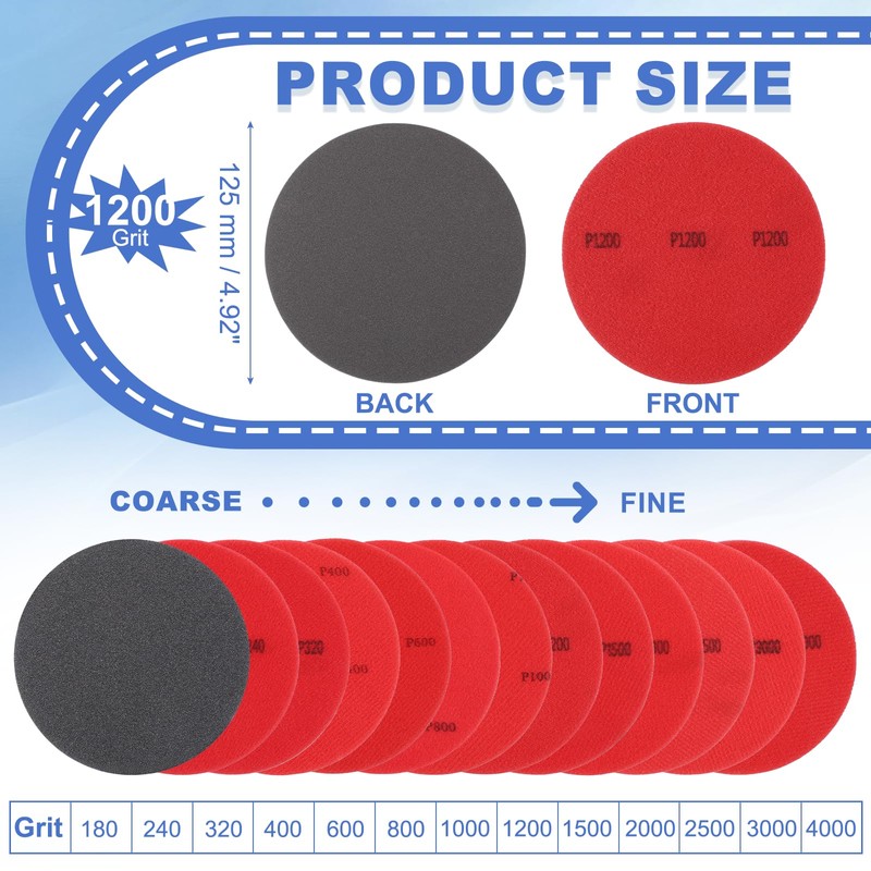 YELARXI Bowling Ball Sanding Pads, Hook and Loop Sanding Sponge