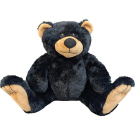 The Stuffed Animal House 14 Inch Black Teddy Bear Plush
