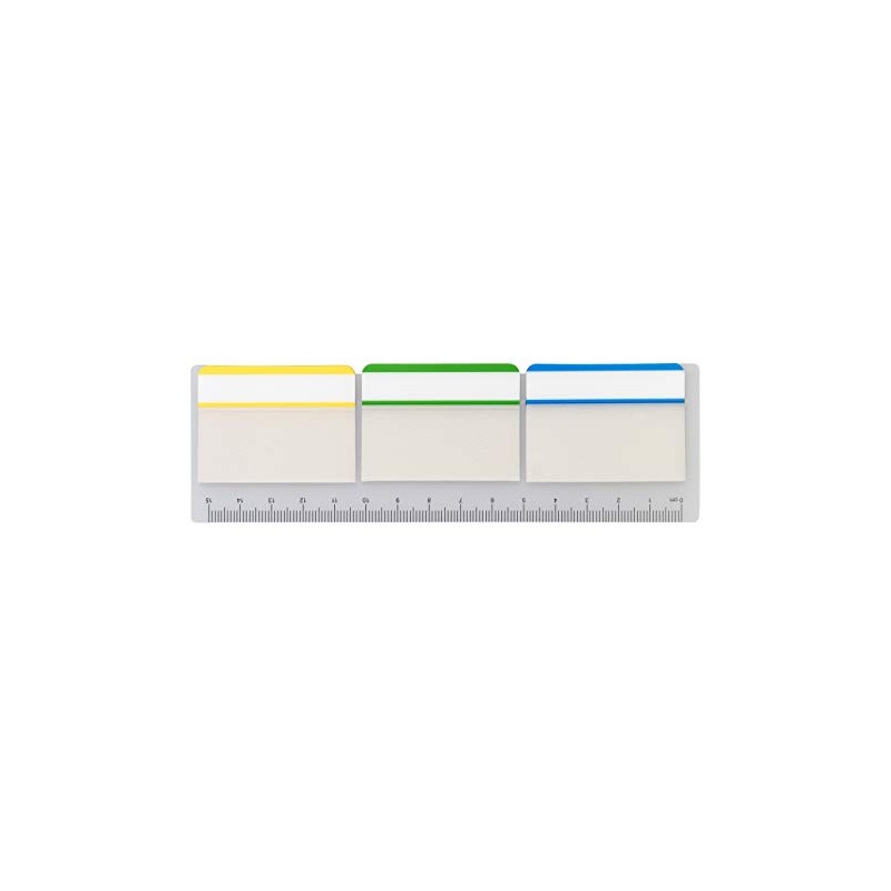 Snopake Extra Thick Repositionable Filing Index Tabs (37x50mm) with Ruler