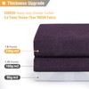 BTTN Purple Shower Curtain - Linen Textured Heavy Duty Waterproof