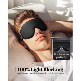WAOAW Sleep Mask Máscara de ojos para dormir, Cubiertas de ojos con bloqueo de luz 3D Cómoda venda para los ojos