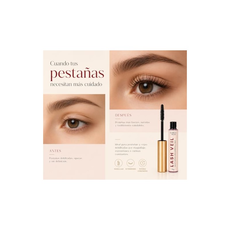 Lash Veil Serum para Pestañas y Cejas | Nutre, acondiciona