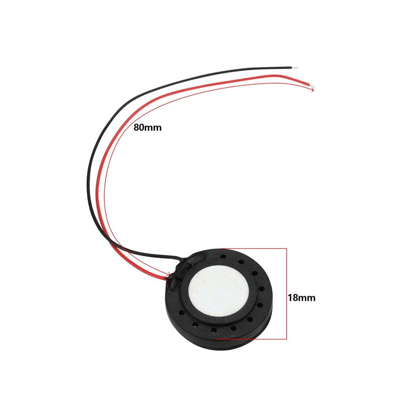 Create idea 8 Pack 18mm 8ohm 0.5W Mini Speaker Cable