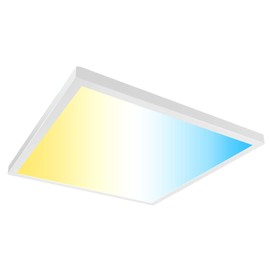 AIKVSXER 1 Pack 50W 5500LM 2x2 LED Flat Panel Light Surface Mount 3000K/4000K/5000K Triac Dimming 10%-100% 120V 2x2 LED Light Fixture White for Living-Room/Garage ETL