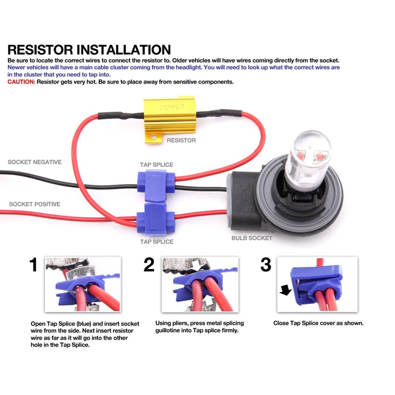 SOCAL-LED LIGHTING 2pcs LED Load Resistors 10 ohm LED Bulbs