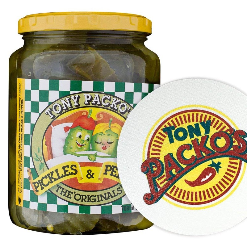 Tony Packos Original Pickles and Peppers, 24 Ounce Jar (Pack