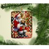 Norfolk Terrier and Santa Claus Porcelain Ornament