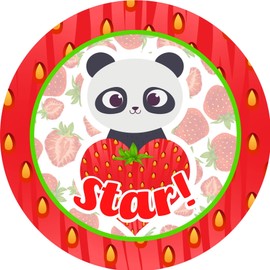 120 Strawberry Heart Animals 30mm Scented Reward Stickers for Teachers, Parents and Party Bags