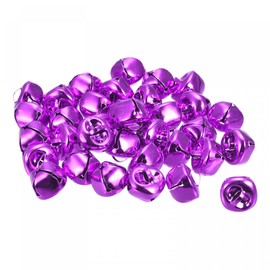 sourcing map Jingle Bells, 15mm 80pcs Carbon Steel Craft Bells for DIY Christmas, Purple