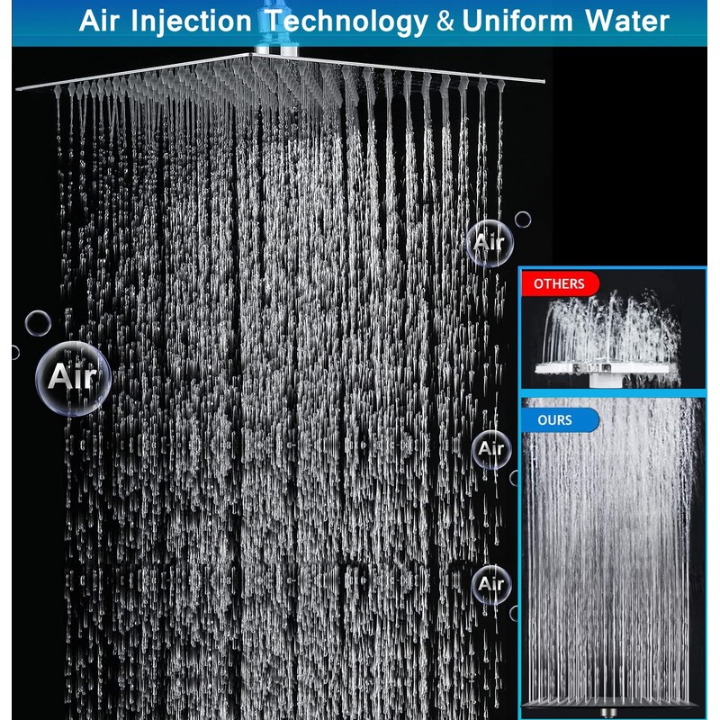 Shower Head, 10'' High Pressure Rainfall Shower Head / 3
