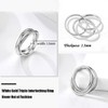 QKEPCY Anxiety Rings for Women Cross Anxiety Spinning Rings Stainless