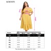 KOJOOIN Women Plus Size Off Shoulder Maxi Dress Ruffle Flowy