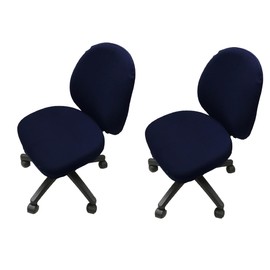 (DauStage) 10 Colors to Choose from, Office Chair Cover, Chair Cover, Elastic Material, Microfiber Cloth Included (12, Navy 2 Pairs)