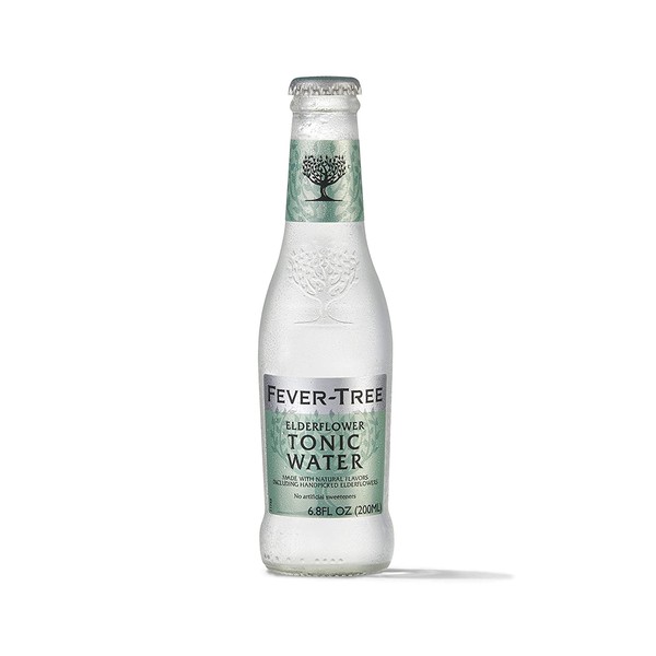 Fever-Tree Handpicked Elderflower Tonic Water Glass Bottles, No Artificial Sweeteners, Flavorings & Preservatives, 6.8 Fl Oz (Pack of 4)