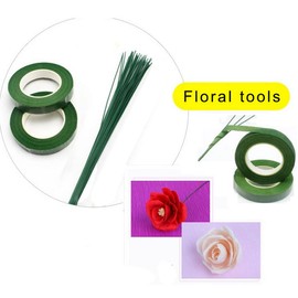 9 Pcs Floral Arrangement Tools, Floral Arrangement Kit with Multicolored Floral Tapes, Floral Wire Cutter, 26 Gauge Floral Stem Wire, 22 Gauge Green Paddle Wire for Bouquet Stem Wrap Florist