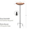 Good Directions Dimpled Copper Bird Bath on Garden Pole 13"
