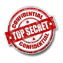 Vinyl Junkie Graphics Top Secret Confidential Sticker for Car Truck Laptop Any Smooth Surface
