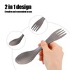 Fockety Titanium Spoon Fork Portable Spoon Fork Combination Titanium Alloy