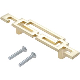 5pcs 128mm Handles for Chest of Drawers Gold, Pull Handles for Cupboards Kitchen (128mm-gold, 5 Pack)