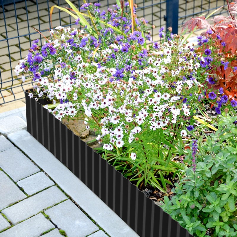 Metal Corrugated Garden Edging 8" x 50Ft, Landscape Edging Border