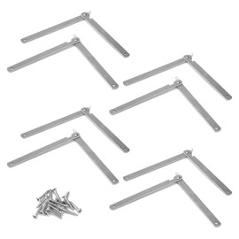 Pufguy 8.3" Lift Up Stay Hinges Lid Folding Support Hinges with Screws for Wooden Box,Door,Window,Cabinet,Cupboard-8pcs